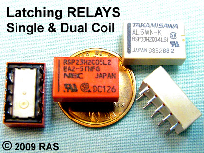 5 Miniature LATCHING Signal RELAY ● 5 Volt Coil /< 2 Functional Types />